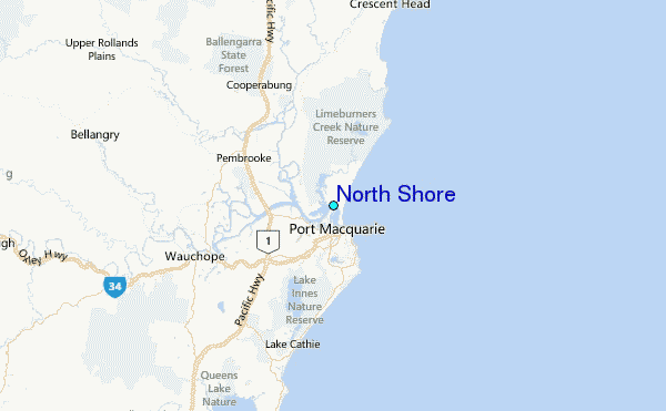 North Shore Tide Station Location Map