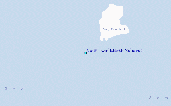 North Twin Island, Nunavut Tide Station Location Map