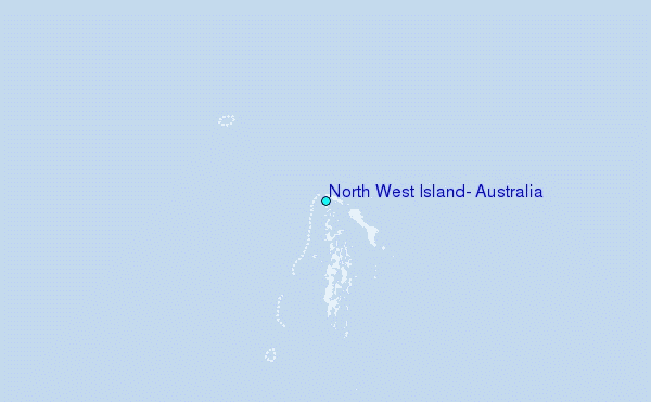 North West Island, Australia Tide Station Location Map