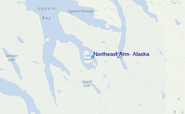 Northeast Arm, Alaska Tide Station Location Map