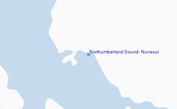 Northumberland Sound, Nunavut Tide Station Location Map