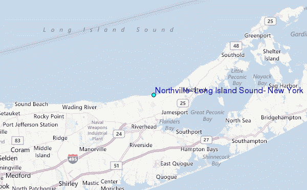 Northville, Long Island Sound, New York Tide Station Location Map