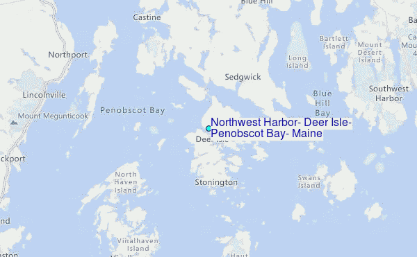 Northwest Harbor, Deer Isle, Penobscot Bay, Maine Tide Station Location Map