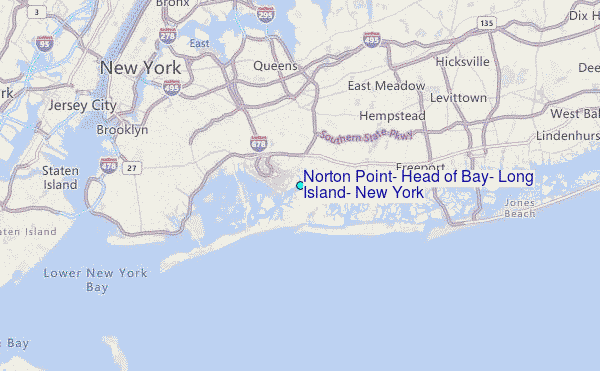 Norton Point, Head of Bay, Long Island, New York Tide Station Location Map