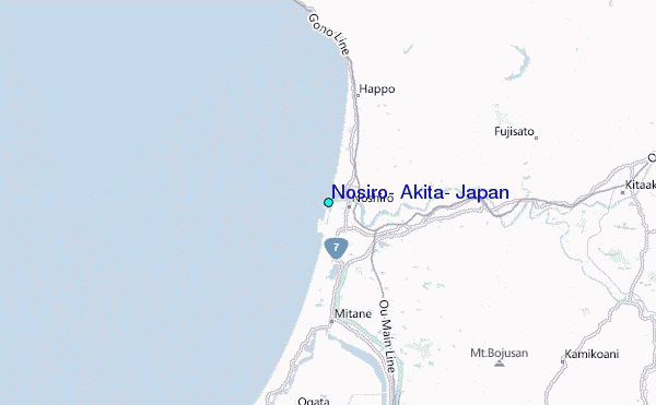 Nosiro, Akita, Japan Tide Station Location Map
