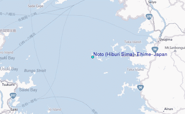 Noto (Hiburi Sima), Ehime, Japan Tide Station Location Map