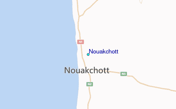 Nouakchott Tide Station Location Map