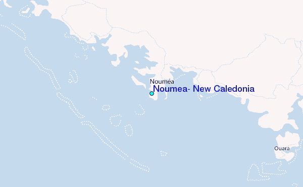 Noumea, New Caledonia Tide Station Location Map