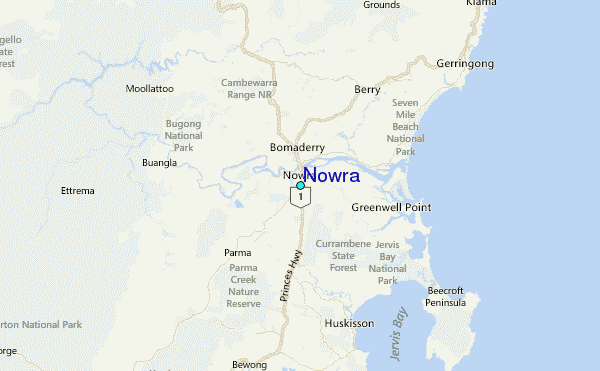 Nowra Tide Station Location Map