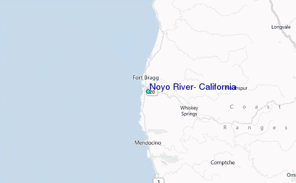 Noyo River, California Tide Station Location Map