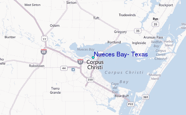 Nueces Bay, Texas Tide Station Location Map