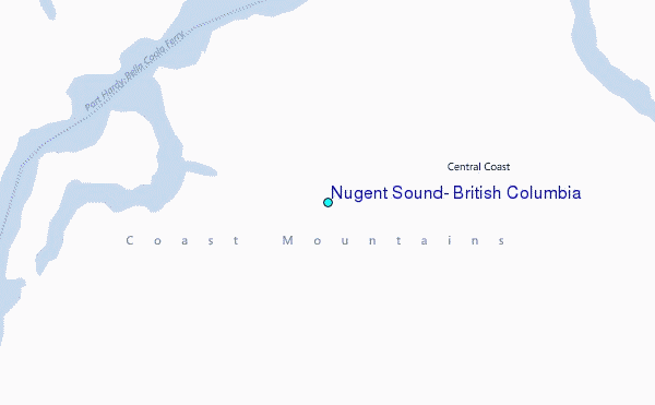 Nugent Sound, British Columbia Tide Station Location Map