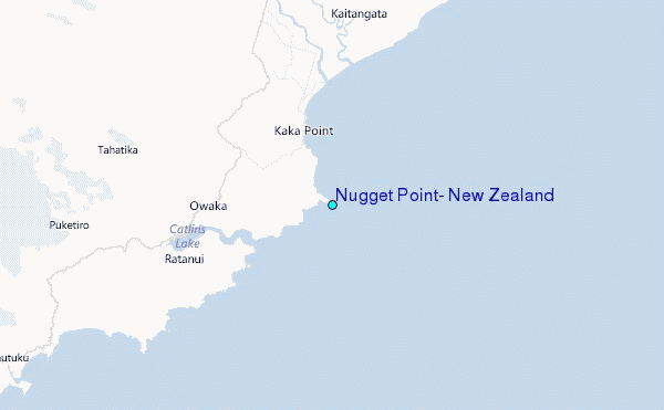 Nugget Point, New Zealand Tide Station Location Map