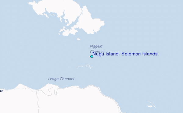 Nugu Island, Solomon Islands Tide Station Location Map