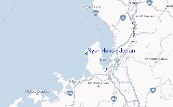Nyu, Hukui, Japan Tide Station Location Map