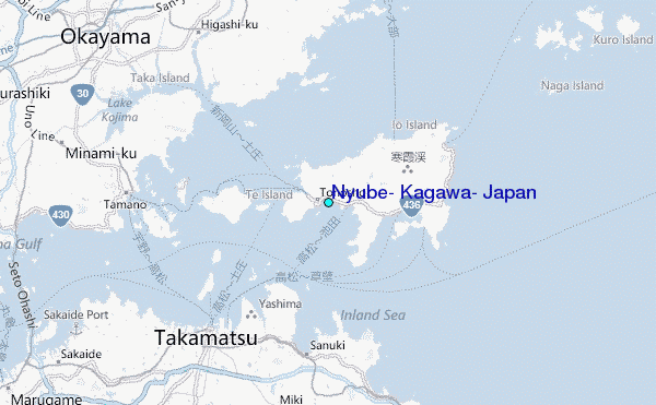 Nyube, Kagawa, Japan Tide Station Location Map