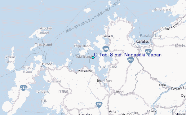 O Tobi Sima, Nagasaki, Japan Tide Station Location Map