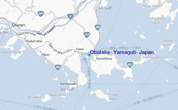Obatake, Yamaguti, Japan Tide Station Location Map