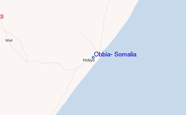 Obbia, Somalia Tide Station Location Map