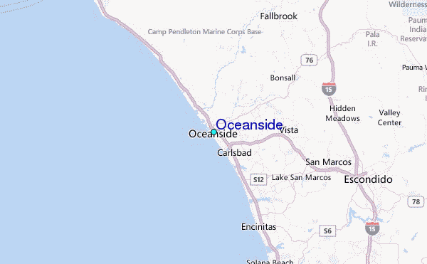Oceanside Tide Station Location Map