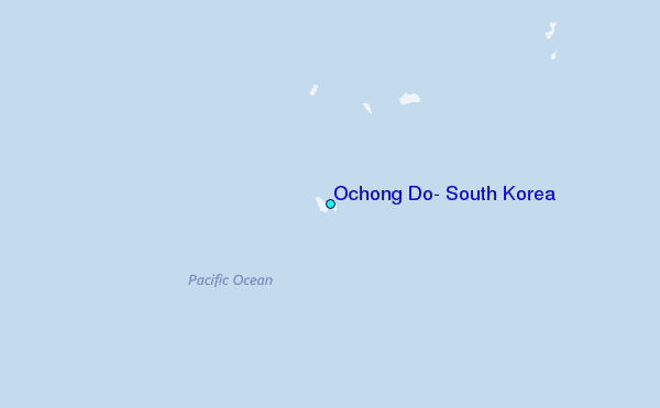 Ochong Do, South Korea Tide Station Location Map