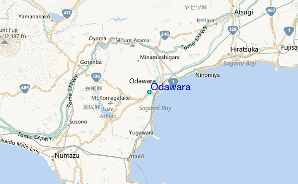 Odawara Tide Station Location Map