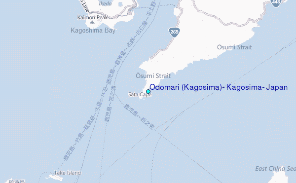 Odomari (Kagosima), Kagosima, Japan Tide Station Location Map