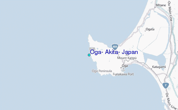 Oga, Akita, Japan Tide Station Location Map