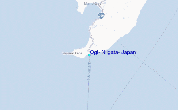 Ogi, Niigata, Japan Tide Station Location Map