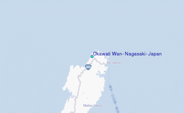 Okawati Wan, Nagasaki, Japan Tide Station Location Map