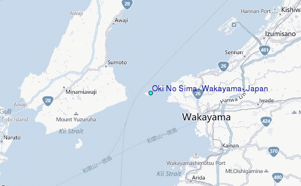 Oki No Sima, Wakayama, Japan Tide Station Location Map