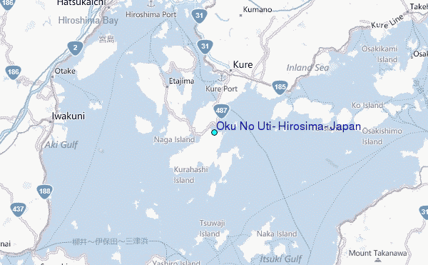Oku No Uti, Hirosima, Japan Tide Station Location Map