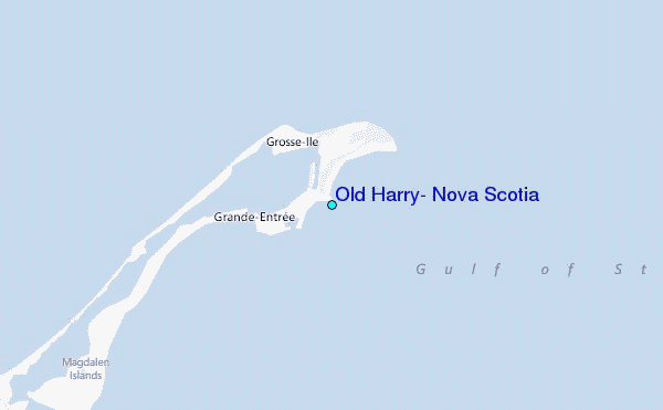 Old Harry, Nova Scotia Tide Station Location Map