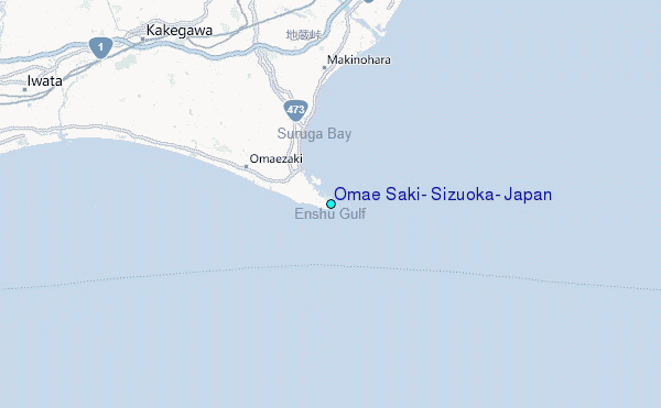 Omae Saki, Sizuoka, Japan Tide Station Location Map