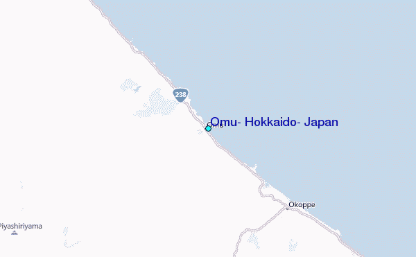 Omu, Hokkaido, Japan Tide Station Location Map