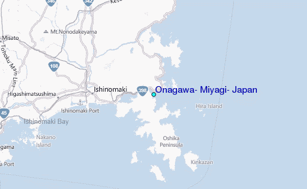 Onagawa, Miyagi, Japan Tide Station Location Map