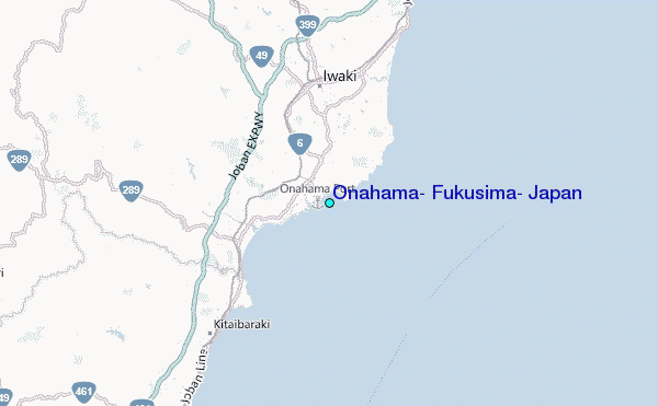 Onahama, Fukusima, Japan Tide Station Location Map