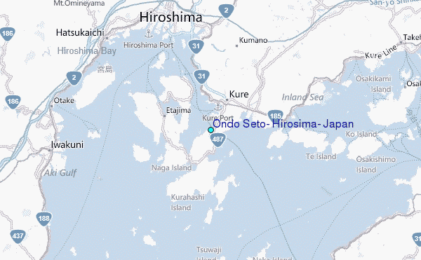 Ondo Seto, Hirosima, Japan Tide Station Location Map