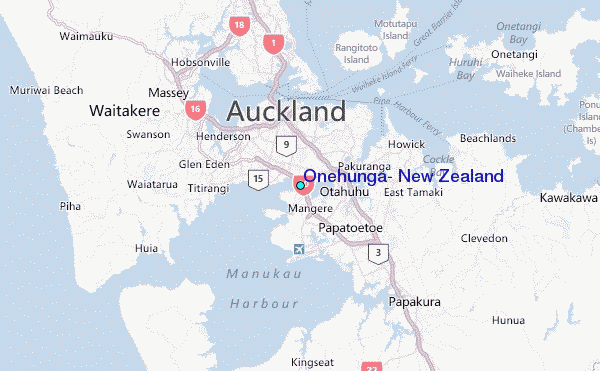 Onehunga, New Zealand Tide Station Location Map