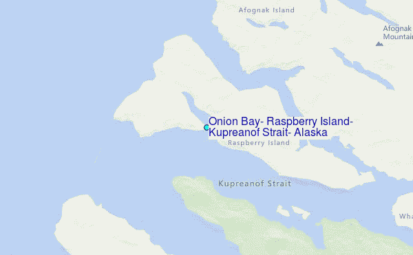 Onion Bay, Raspberry Island, Kupreanof Strait, Alaska Tide Station Location Map