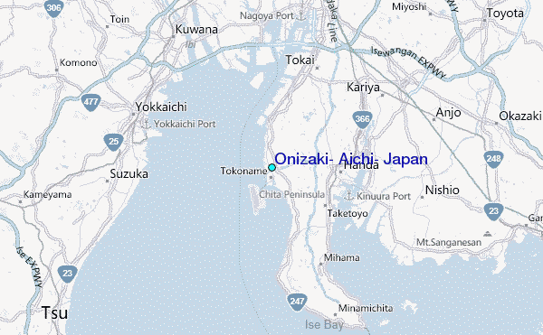 Onizaki, Aichi, Japan Tide Station Location Map