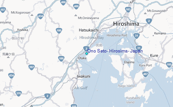 Ono Seto, Hirosima, Japan Tide Station Location Map