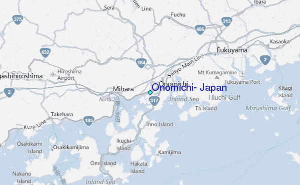 Onomichi, Japan Tide Station Location Map