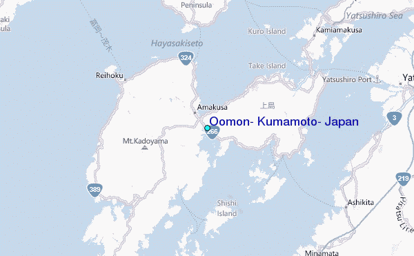 Oomon, Kumamoto, Japan Tide Station Location Map