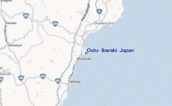 Ootu, Ibaraki, Japan Tide Station Location Map