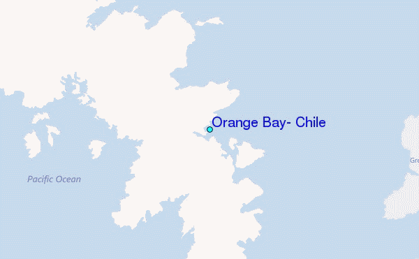 Orange Bay, Chile Tide Station Location Map