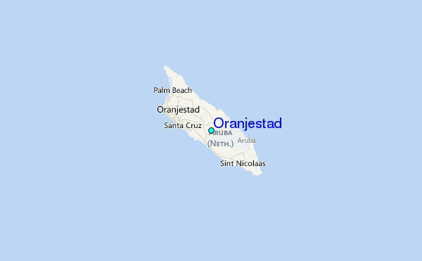 Oranjestad Tide Station Location Map