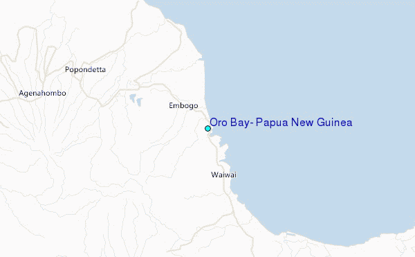 Oro Bay, Papua New Guinea Tide Station Location Map