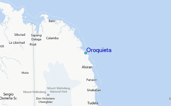 Oroquieta Tide Station Location Map