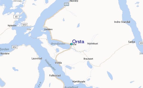 Orsta Tide Station Location Map